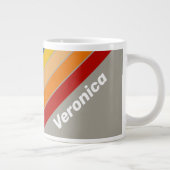 Aurora Arcade Striped with Name ジャンボコーヒーマグカップ (右)