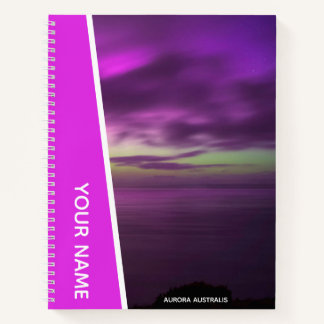 Aurora Australis Southern Lights Australia Pink ノートブック