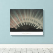 Aurora Borealisプリント, Trouvelot, 1881，復元 キャンバスプリント (インサイチュ (ウッドフロア))