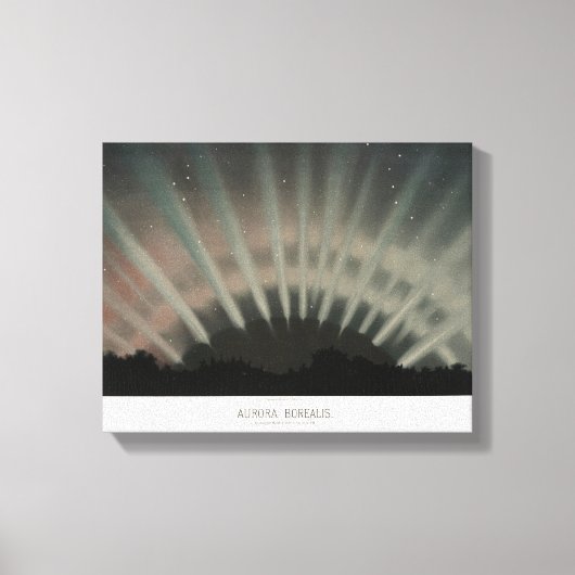 Aurora Borealisプリント, Trouvelot, 1881，復元 キャンバスプリント (正面)