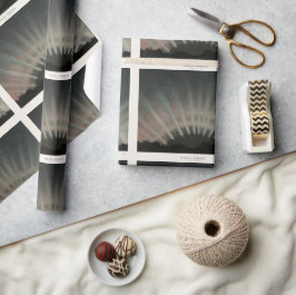 Aurora Borealisプリント, Trouvelot, 1881，復元 ラッピングペーパー