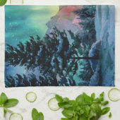 Aurora Borealis キッチンタオル (折り畳み)