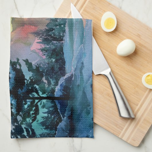 Aurora Borealis キッチンタオル (四つ折り)