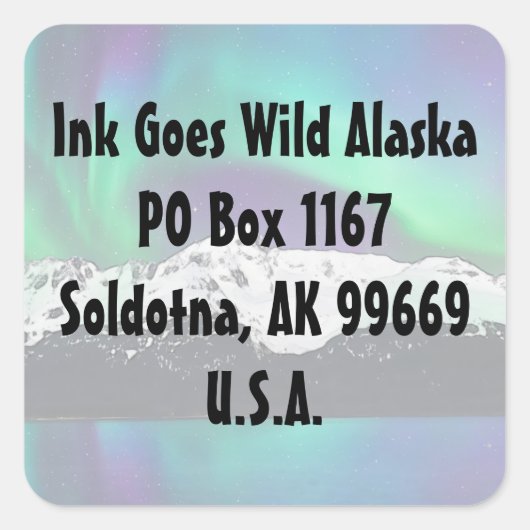 Aurora Borealis – 封筒シール スクエアシール (正面)