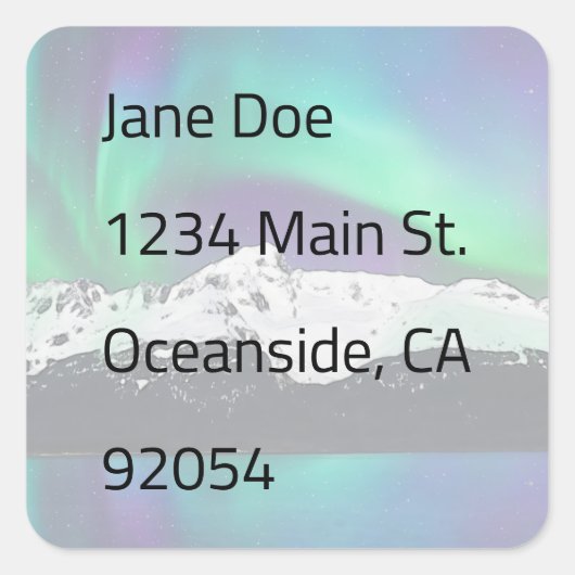 Aurora Borealis – 封筒シール スクエアシール (正面)