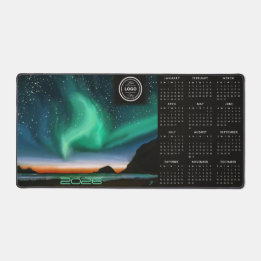 Aurora Borealis - 2026 Business Calendar Desk Mat デスクマット