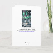 Aurora Borealis Arctic Fox Aurora Wintery Woodland シーズンカード (裏面)