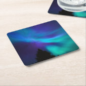 Aurora Borealis | Canada Ontario Sudbury スクエアペーパーコースター (アングル)