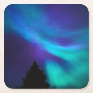 Aurora Borealis | Canada Ontario Sudbury スクエアペーパーコースター