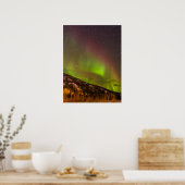 Aurora Borealis | Mountains Fairbanks Alaska ポスター (キッチン)