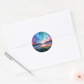 Aurora Borealis, Northern Lights, ラウンドシール (封筒)