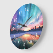 Aurora Borealis, Northern Lights, ラージ壁時計 (傾斜)