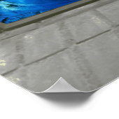 Aurora Borealis Northern Lights Faux Window ポスター (角)