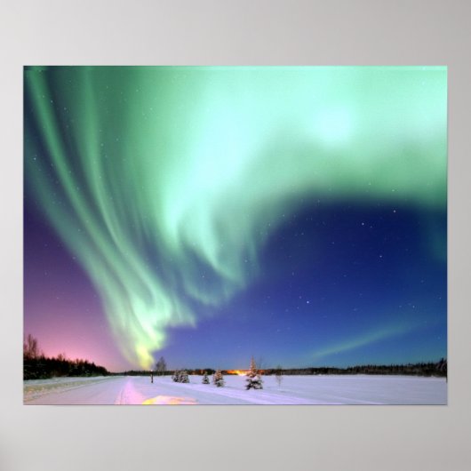 Aurora Borealis over Alaska Poster ポスター (正面)