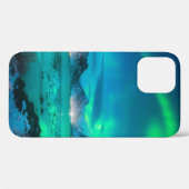 Aurora borealis over the sea coast, snowy mountain Case-Mate iPhoneケース (裏面 (横))