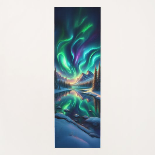 Aurora Borealis Winter Yoga Mat  ヨガマット (正面)