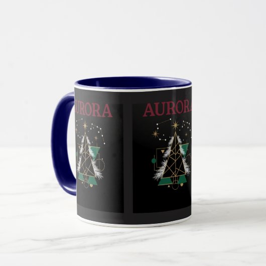AURORA – Christmas Vector Mug for Winter Holidays マグカップ (正面左)