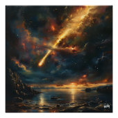 Aurora cósmica sobre el océano ポスター (正面)