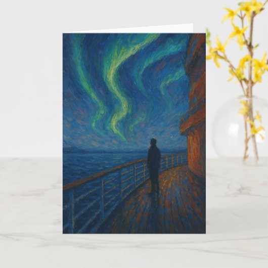 Aurora Cruise Christmas カード (黄色い花)