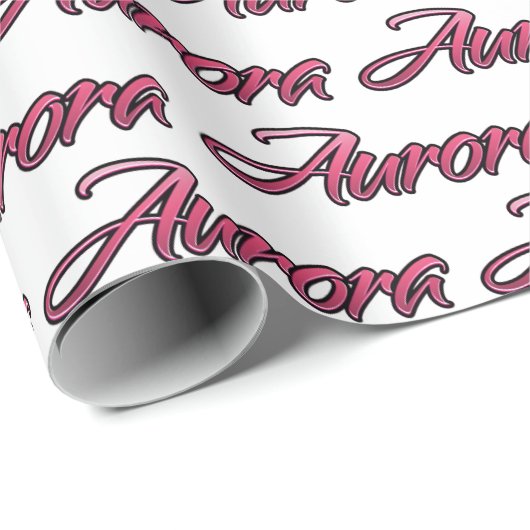 Aurora faded pink personalisiertes Geschenkpapier ラッピングペーパー (ロールコーナー)