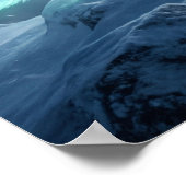 Aurora Fox Frozen Landscape ポスター (角)