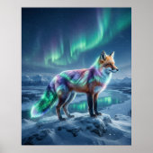 Aurora Fox Frozen Landscape ポスター (正面)