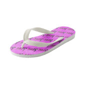 Aurora Girlsの名前ロゴ、 キッズビーチサンダル (アングル)