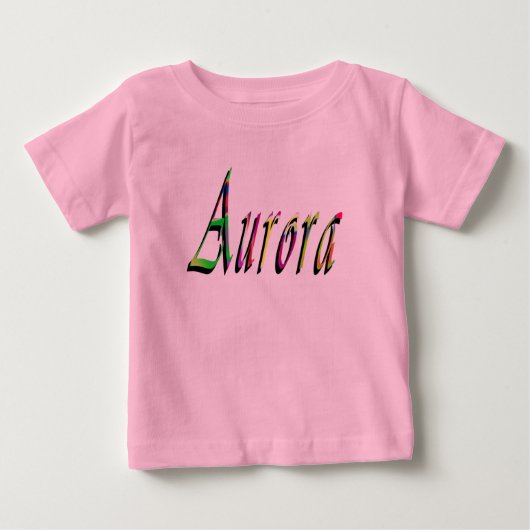 Aurora Girlsの名前ロゴ、 ベビーTシャツ (正面)