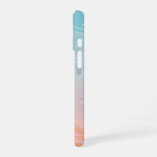 Aurora Gradient Fluid Art Phone Case iPhone 16ケース (左側面)