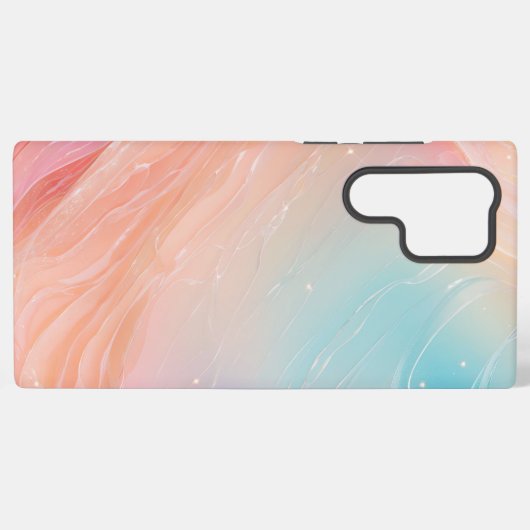 Aurora Gradient Fluid Art Phone Case Samsung Galaxyケース (裏面横)