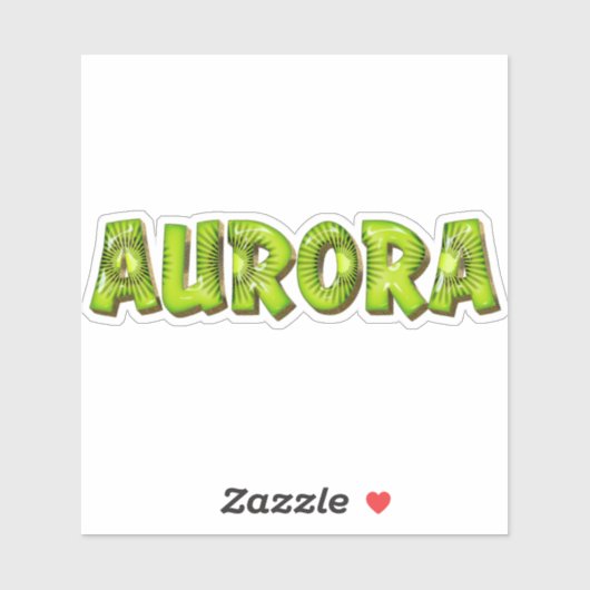 Aurora Name Kiwi Design Aufkleber Sticker シール (シート)