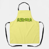 Aurora Name Kiwi Design Küchenschürze Schürze エプロン (正面)