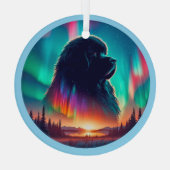 Aurora Newfoundland Dog Ornament  ガラスオーナメント (裏面)