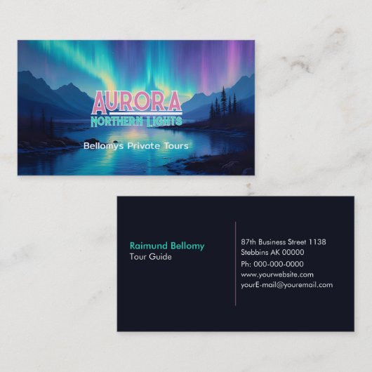 Aurora Northern Lights 名刺 (正面/裏面)