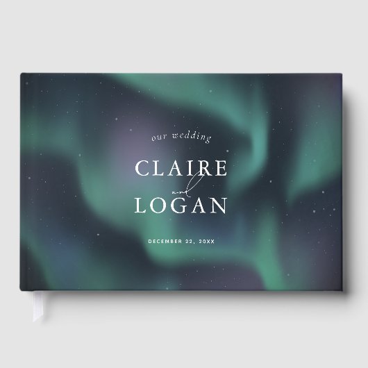 Aurora Northern Lights Wedding ゲストブック (正面)