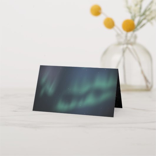 Aurora Northern Lights Wedding プレイスカード (裏面)