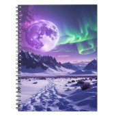 Aurora Peaks – Fantasy Dragon Night Sky Desk Mat ノートブック (正面)