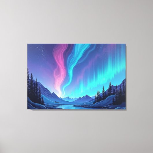 Aurora Tide – Premium 36"x24" Fluid Art Canvas キャンバスプリント (正面)