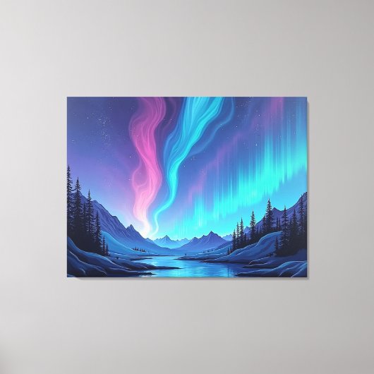 Aurora Tide – Premium 40"x32" Fluid Art Canvas キャンバスプリント (正面)