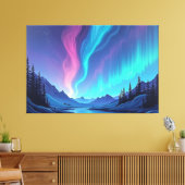 Aurora Tide – Premium 60"x40" Fluid Art Canvas キャンバスプリント (インサイチュ (リビング))
