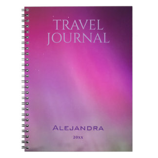 Aurora Travel Journal Name Year Notebook ノートブック