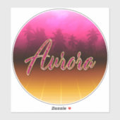 Aurora Vorname Name golden pink Aufkleber Sticker シール (シート)