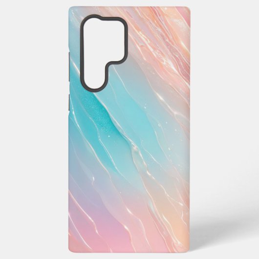 Aurora Wave Pastel Gradient Phone Case Samsung Galaxyケース (裏面)
