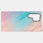Aurora Wave Pastel Gradient Phone Case Samsung Galaxyケース (裏面横)