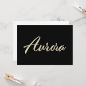 Aurora white gold Handwriting Karte カード (正面/裏面インサイチュ)