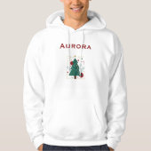 Aurora Winter Vector Hoodie – Minimal Modern Graph パーカ (正面)