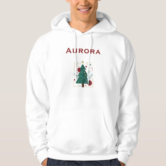Aurora Winter Vector Hoodie – Minimal Modern Graph パーカ (正面)