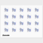 Aurora Wolf Sticker ラウンドシール (シート)