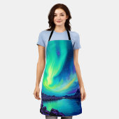 Aurora's Magical Night Sky Dance Design エプロン (着用した状態)