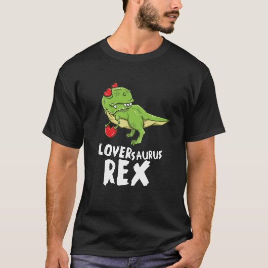 aurus Rex Dinosaur Rex Dino Love Valentines Day Tシャツ (正面)